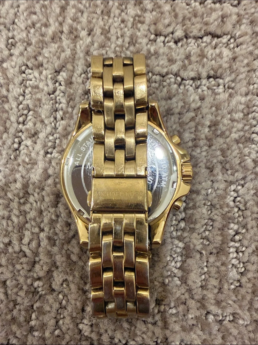Michael Kors Gold Crystal Accent Chronograph Bracelet Watch